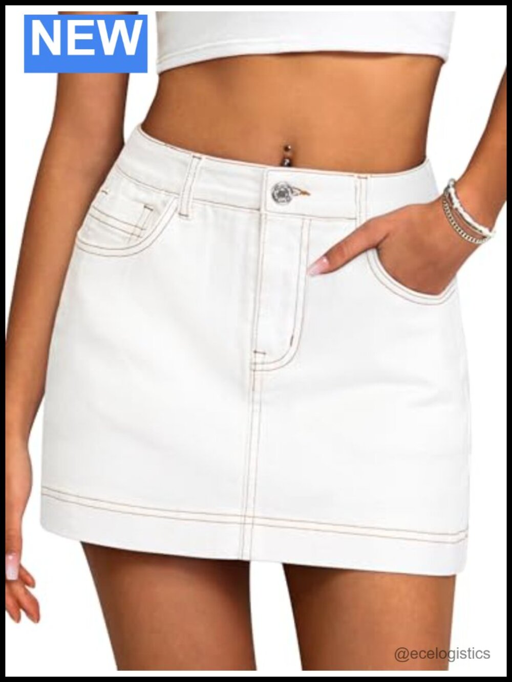 High Waisted Denim Skort for Women Y2K Mini Skirt Jean Shorts Skirt